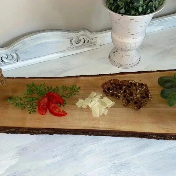 Charcuterie board. Live Edge MAPLE. CUSTOM MADE. BRANCH HANDLES, OILED FOOD SAFE - Picture 9 of 13
